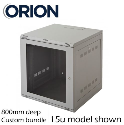 CUSTOM WM2 based 15u wall mount rack 600mm wide x 800mm deep WM15-6-8 ...